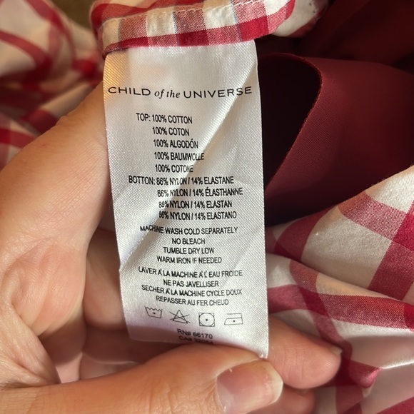 Anthropologie Child of the Universe Mixed Plaid Print Bodysuit Blouse Size Small - Picture 10 of 11